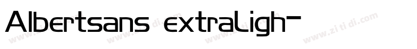 Albertsans extraLigh字体转换